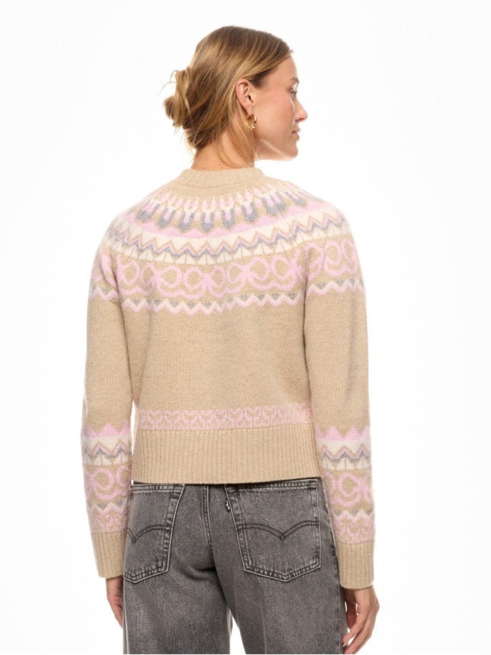 LoveShackFancy Charlesey Knit Pullover
Cozy Fair Isle Crewneck Sweater Sz Medium - Picture 4 of 12